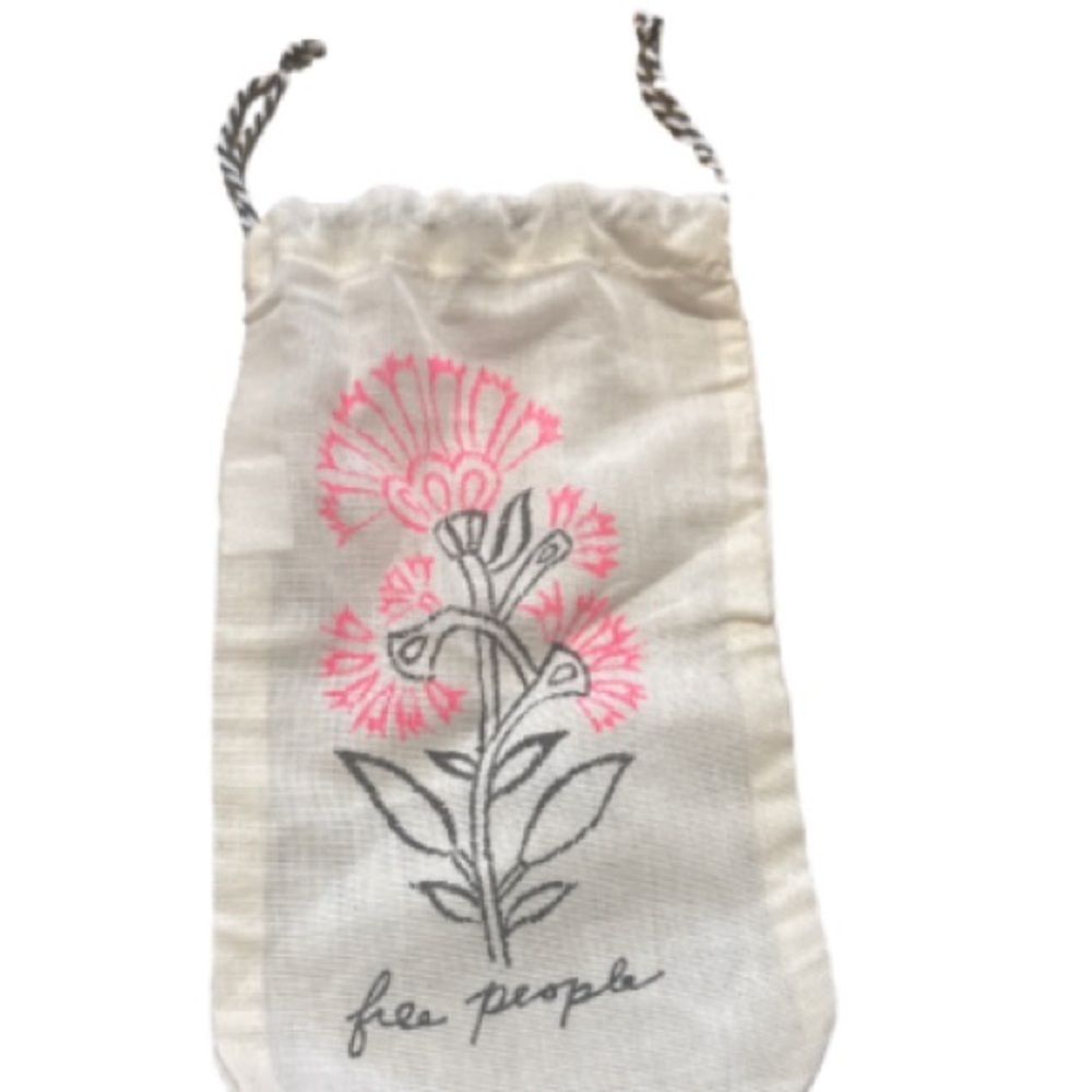 Free People Floral Cream and Pink dust bag for Sunglasses